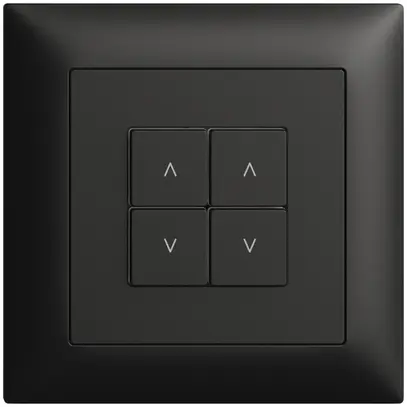 Interruttore tapparelle INC 2K/4T Edue Wiser nero 