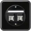 Insert pour prise ENC basico C cat.6 2×RJ45/s sortie oblique noir 
