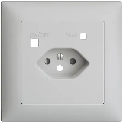 Kit frontale EDIZIOdue per presa FI FMI, T13, shutter, grigio chiaro 