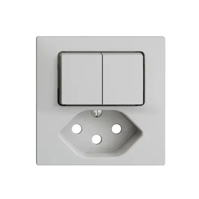 Kit frontal EDIZIOdue gris clair, 60×60mm T13 