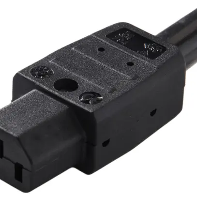 Prise d'appareils type C13 (F) ELBRO 10A 230VAC droit max.70°C noir IP20 