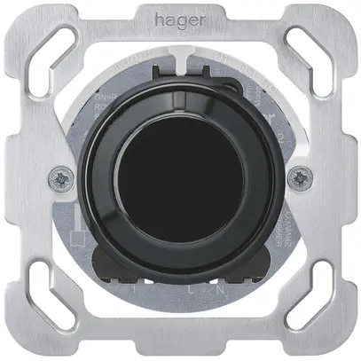 Varialuce rotativo universale INC Hager basico BM 20…400W/VA nero 