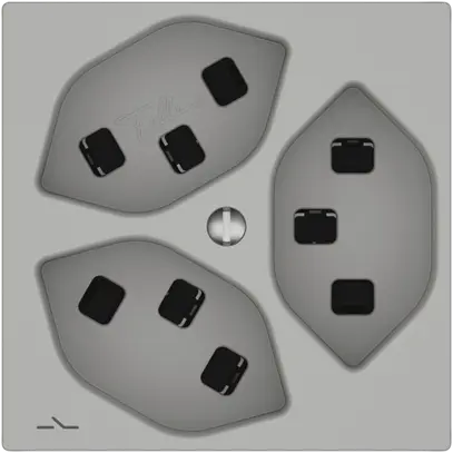 Prise EDIZIO.liv SNAPFIX® 3×T23 1×S grc 