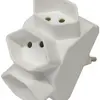 Mehrfachstecker Steffen T12/3×T13 mit Kinderschutz weiss 