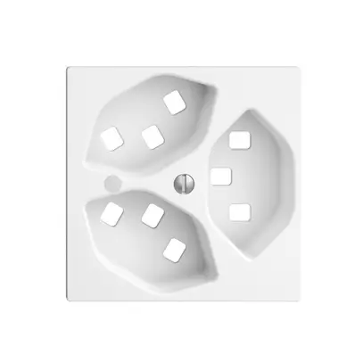 Kit frontale EDIZIOdue bianco 60×60mm 3×T23 con lente 