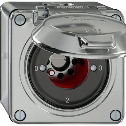 Interruttore a chiave AP ELEMENT SNAPFIX® 2/1L coperchio 16A 400V 0-1-0-2 all 