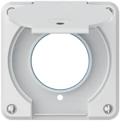 Parte superiore robusto per presa IP55 con guarnizione tonda & lenticchia bianco 