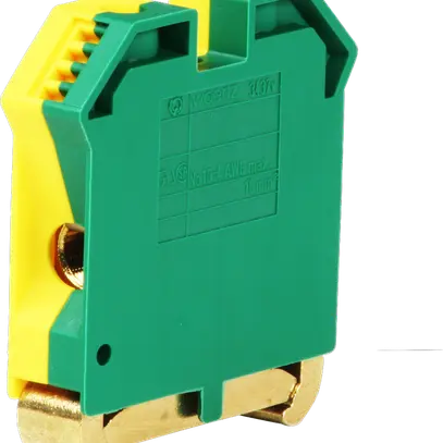 Schutzleiter-Reihenklemme Woertz 6…16mm² Schraubanschluss 2×1 TH35 grün/gelb 