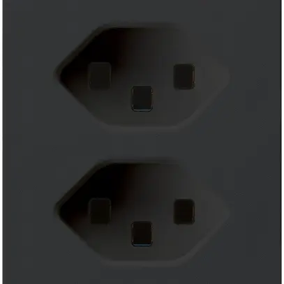 Prise FLF Hager 2×type 23 D noir 