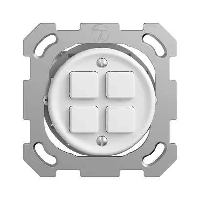 UP-Taster KNX STANDARDdue 4×mit LED RGB, mit Temperaturfühler, weiss 