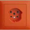 Prise INC EDIZIOdue T25 16A orange, avec bornes enf. 