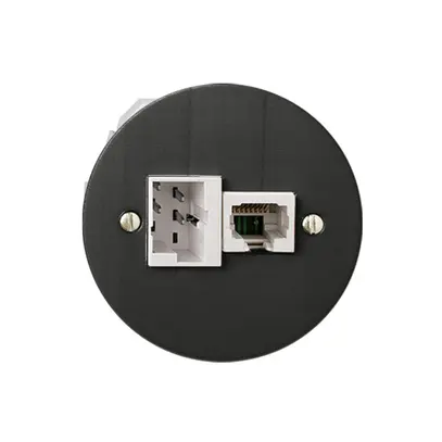 Scatola INC 1×TT,1×RJ45/u 4P ITplus Stand. 58mm nero ITM 