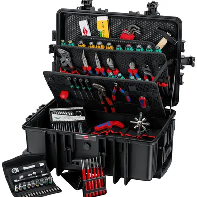 Valise d'outils KNIPEX "Robust45 Move" Mechanik 90 pièces 