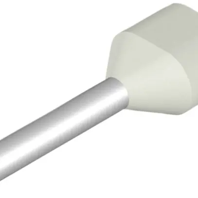 Capocorda doppio Weidmüller H isolato 2×0.5mm² 10mm bianco DIN sciolto 