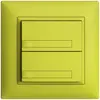 Poussoir ENC KNX 2× EDIZIOdue lemon RGB sans LED avec insert papier 