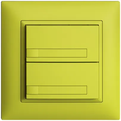 Poussoir ENC KNX 2× EDIZIOdue lemon RGB sans LED avec insert papier 