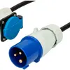 Prolunga MH CEE16A/1×CEE16A+2×T23 230V H07RN-F3G1.5mm² 1.5m IP44 nero 