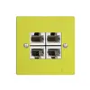 Presa INC 4×RJ45/s 4P sep. EDIZIOdue lemon ITplus 