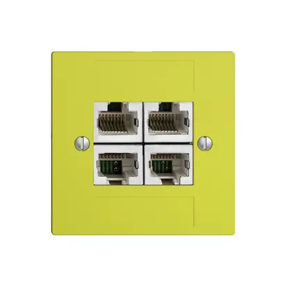 Presa INC 4×RJ45/s 4P sep. EDIZIOdue lemon ITplus 