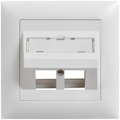 Kit montaggio INC Keystone Dätwyler bianco, 2×, EDIZIOdue, obliquo 