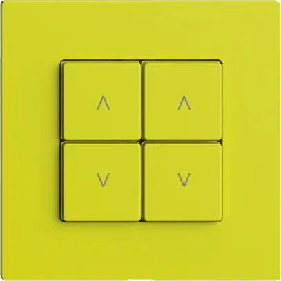 Comando per interruttore tapparelle 2c/4t Edue Wiser lemon 