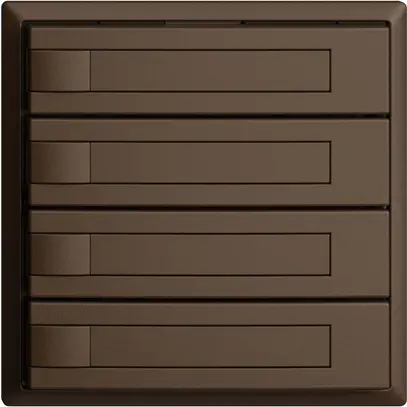 Pulsante INC KNX 4×EDIZIOdue coffee RGB senza LED con inserto carta 