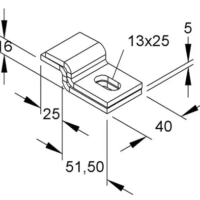 Angolo di fissaggio 40×77mm zincato a caldo a immersione 