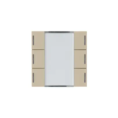 Kit frontale Hager kallysto 6×KNX LED systemlink/easylink beige 