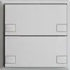 Poussoir ENC KNX 2× EDIZIOdue colore gris clair RGB avec LED 
