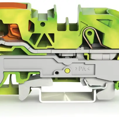 Morsetto di protezione WAGO TOPJOB-S 16mm² 3L verde/giallo serie 2116 