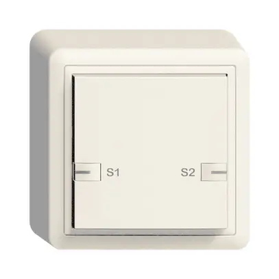 Tasto AP ZEP scena 1c/1t stazione sec. con LED EDIZIOdue bianco 