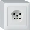 Prise AP HA kallysto type 25 avec bornes enfichables blanc 