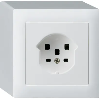 Prise AP HA kallysto type 25 avec bornes enfichables blanc 