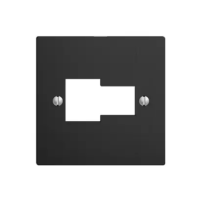 Frontplatte 1×TT,1×RJ45 schwarz ITplus ITM EDIZIOdue 