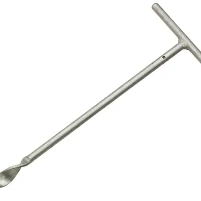 Piquet de mesure de résistance de terre avec alésage acier zingué 