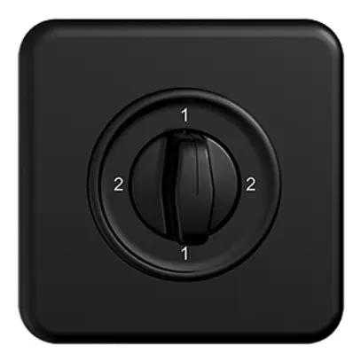 Interrupteur rot.ENC STANDARDdue 3/3L noir, a.manette 