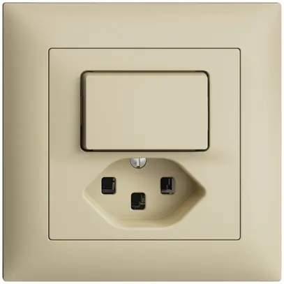 Combinaison ENC 3/1L+T23 16A EDIZIOdue vanille 