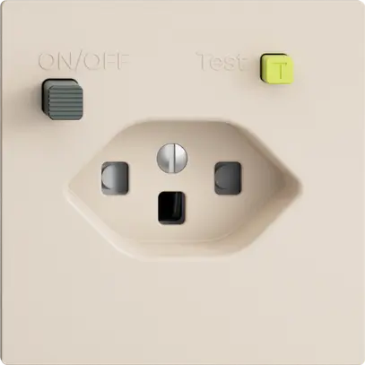 Prise ENC EDIZIOdue T23 FI 30mA F, shutter, crema 