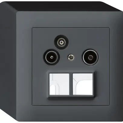 Prise d'antenne AP R/TV-données HMS kallysto 19dB anthracite 