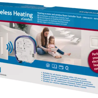 Controlo di locale RF AP xComfort CPAD, con attuatore di riscaldamento CHAU-10E 