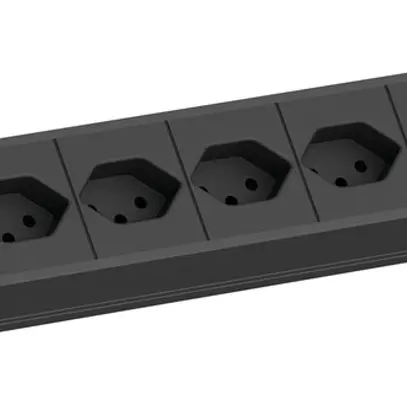 Prise multiple BACHMANN 8×T13 2m noir 