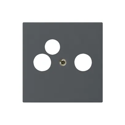 Placca frontale kallysto antracite per R/TV-NET 60×60mm 