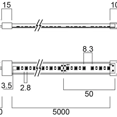 Ruban lumineux LED Feilo Sylvania Flex Pro 24V 9.6W/m 880lm/m 3000K 5m 