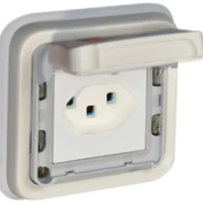 Prise ENC PLEXO type 23 blanc 16A 250V 