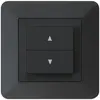 Poussoir pour stores ENC kallysto.trend noir avec 2 touches bornes enfichables 
