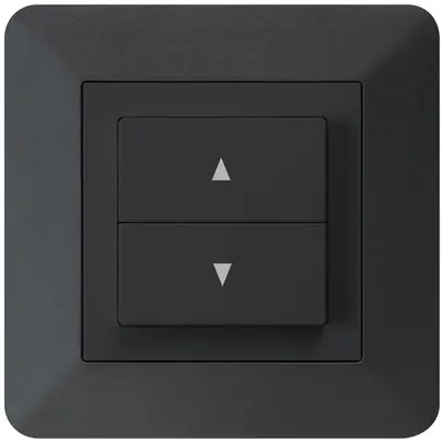 Poussoir pour stores ENC kallysto.trend noir avec 2 touches bornes enfichables 