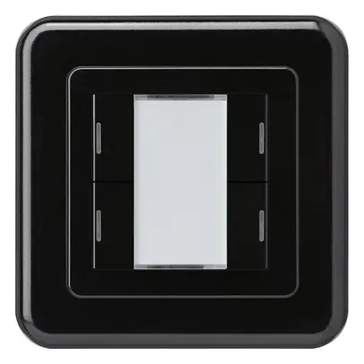 Pulsante INC Hager basico C KNX quadruplo LED nero 