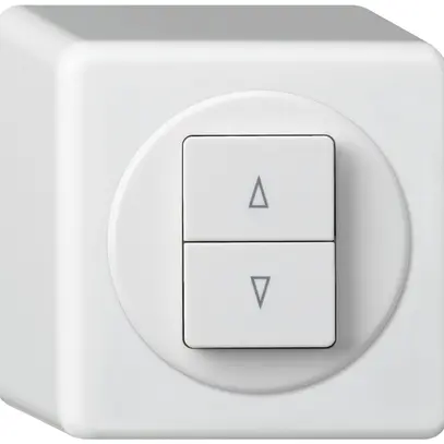 AP-Storentaster basico weiss mit 2 Funktionstasten Steckklemme 