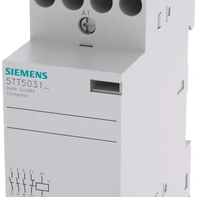 Contattore di potenza Siemens SENTRON INSTA 5TT5 230VAC, 3Ch/1R 25A 