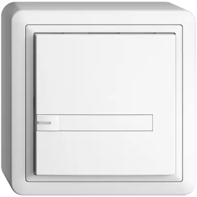 Pulsante AP KNX 1×EDIZIOdue bianco RGB con LED con inserto carta 